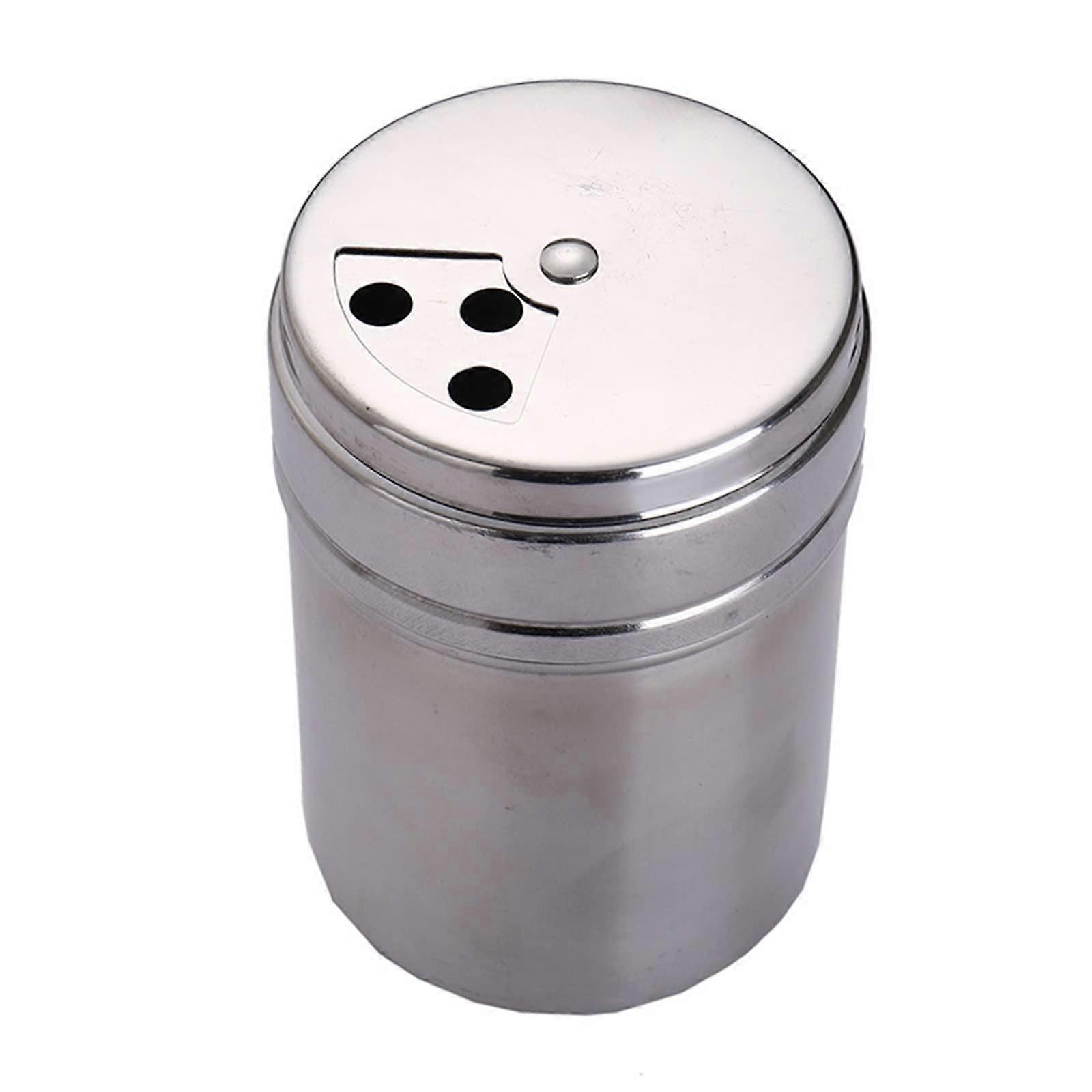 Spice Jar Stainless Steel Container with Lid Secure Seal Dishwasher Safe Kitchen Storage Silver Medium