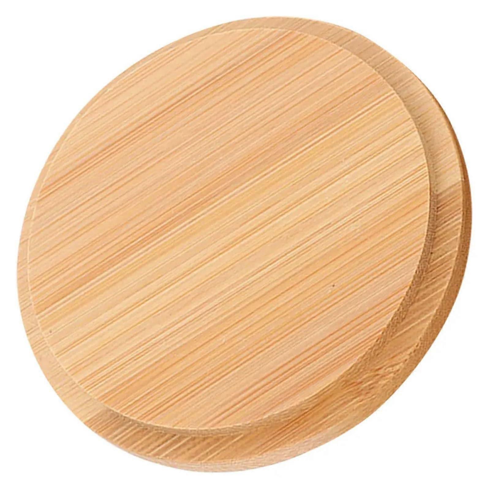 Bamboo Cup Lids 10pcs Round Reusable Covers Universal Fit Leakproof Seal for Mugs and Jars