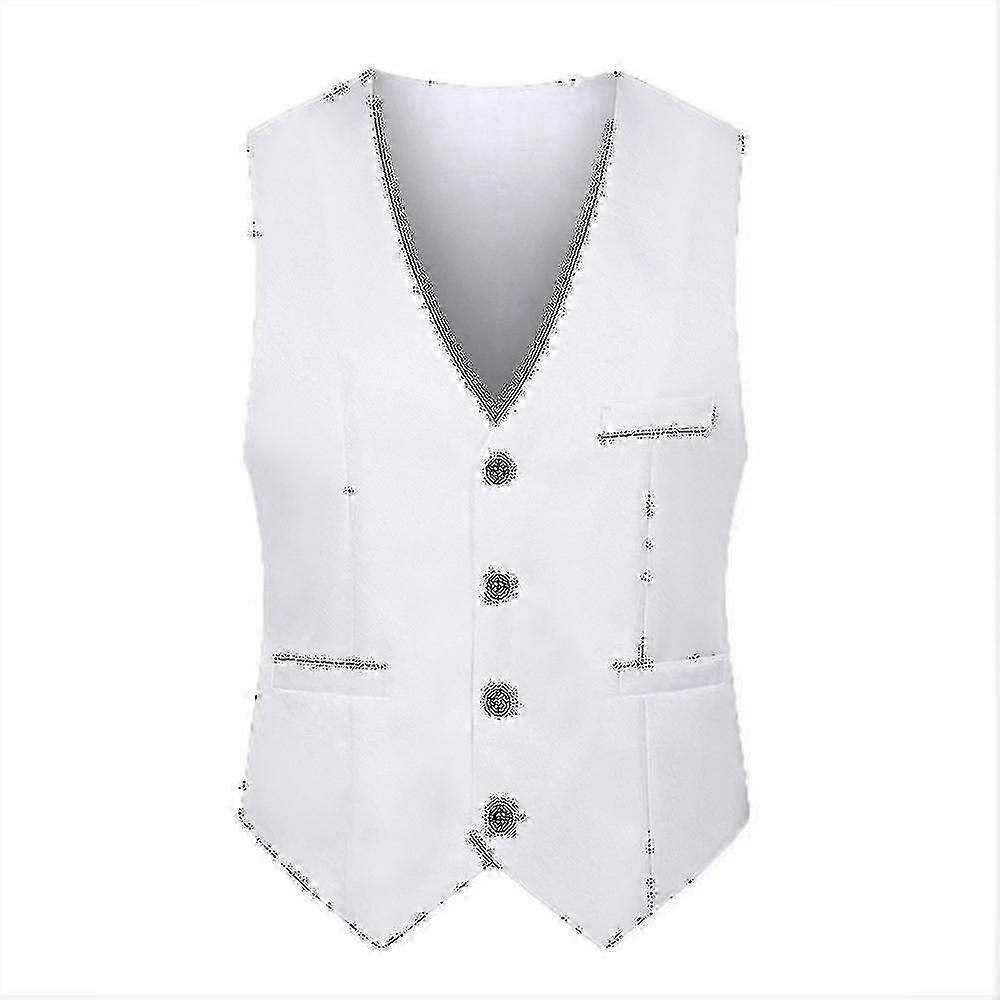 Chaleco formal para hombre - Chaleco de botonadura simple de corte ajustado