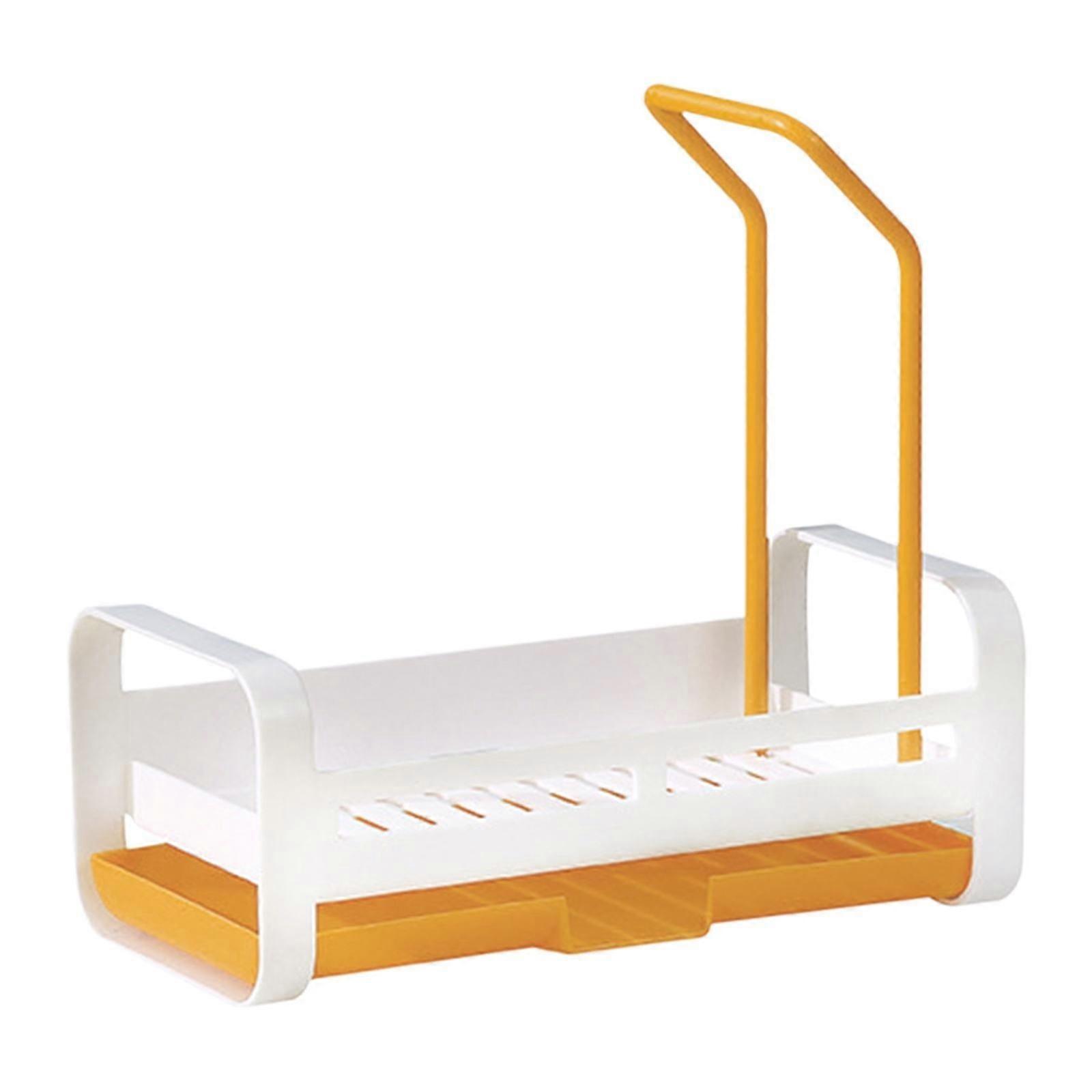 Multi-Function Sink Storage Rack, Over The Sink Dish Drying Rack with Adjustable Height, Fork & Spoon Holder, Compatible with 52" Faucles