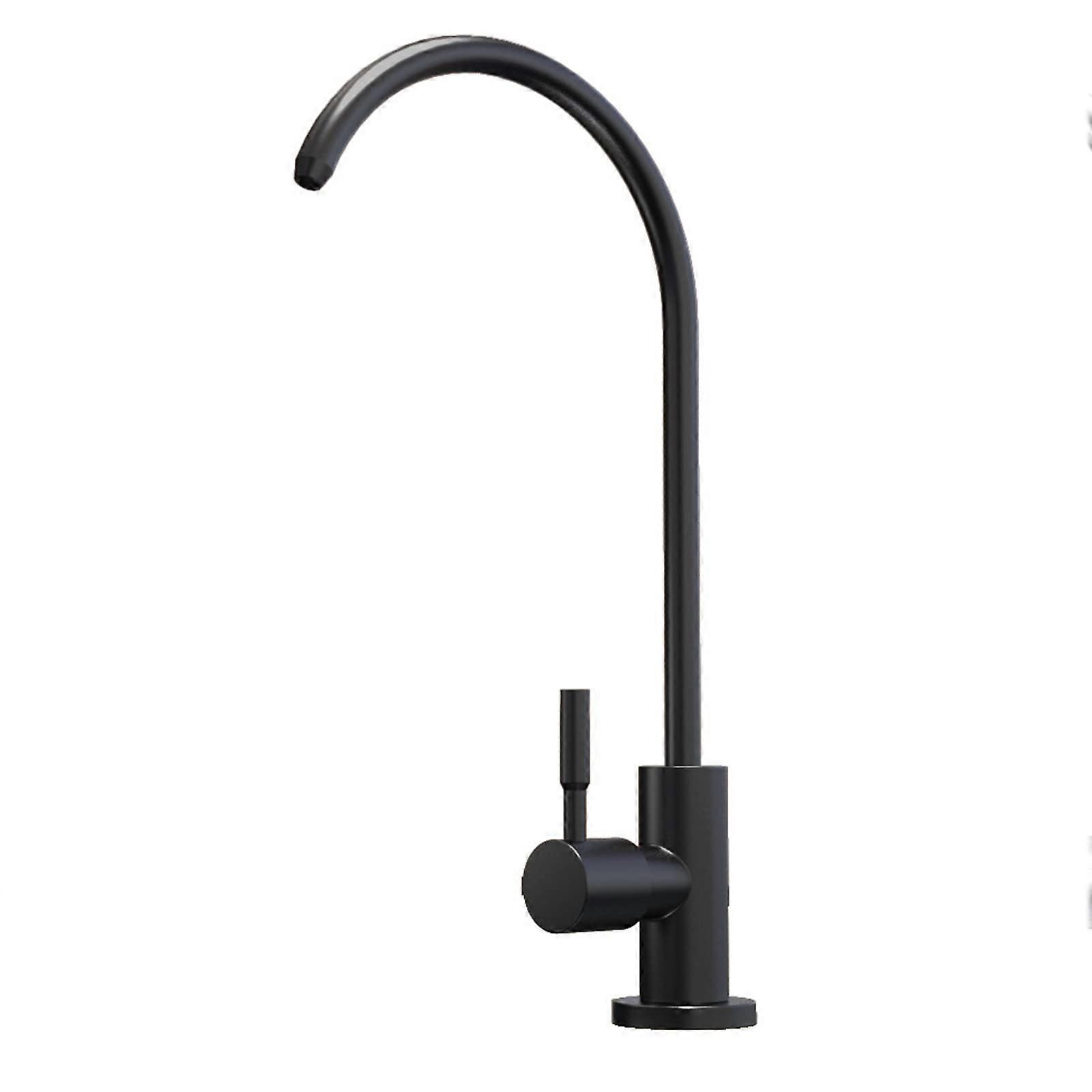 Kitchen Faucet Water Filter 360° Rotating Single Handle Stainless Steel Reverse Osmosis Sink Tap Black