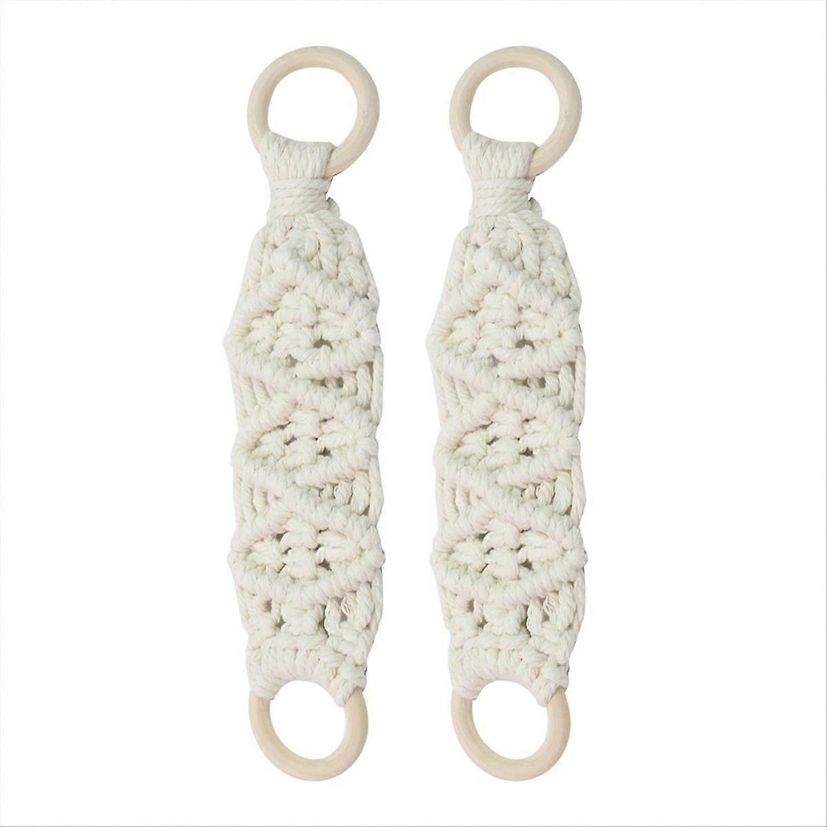 2 PCS Hanging Kitchen Towels Ring Crochet Hanging Dish Towel