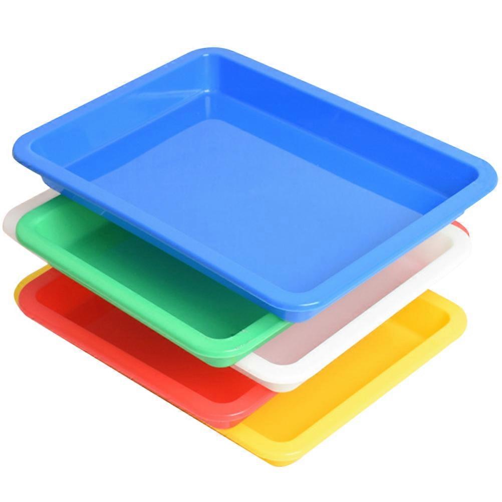 Plastic Craft Tray for Home with Assorted Colors Stackable and Durable PP Material 5 Pcs