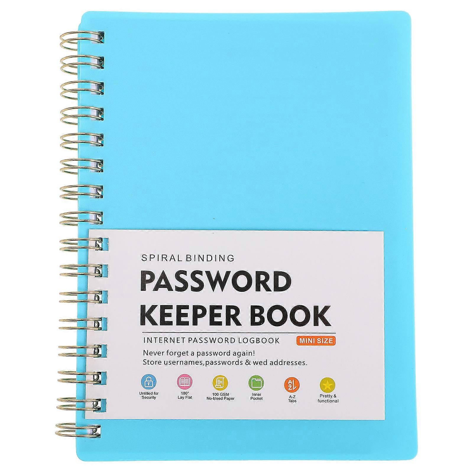Password Keeper Book with Alphabetical Tabs for Website Login Spiral Notebook