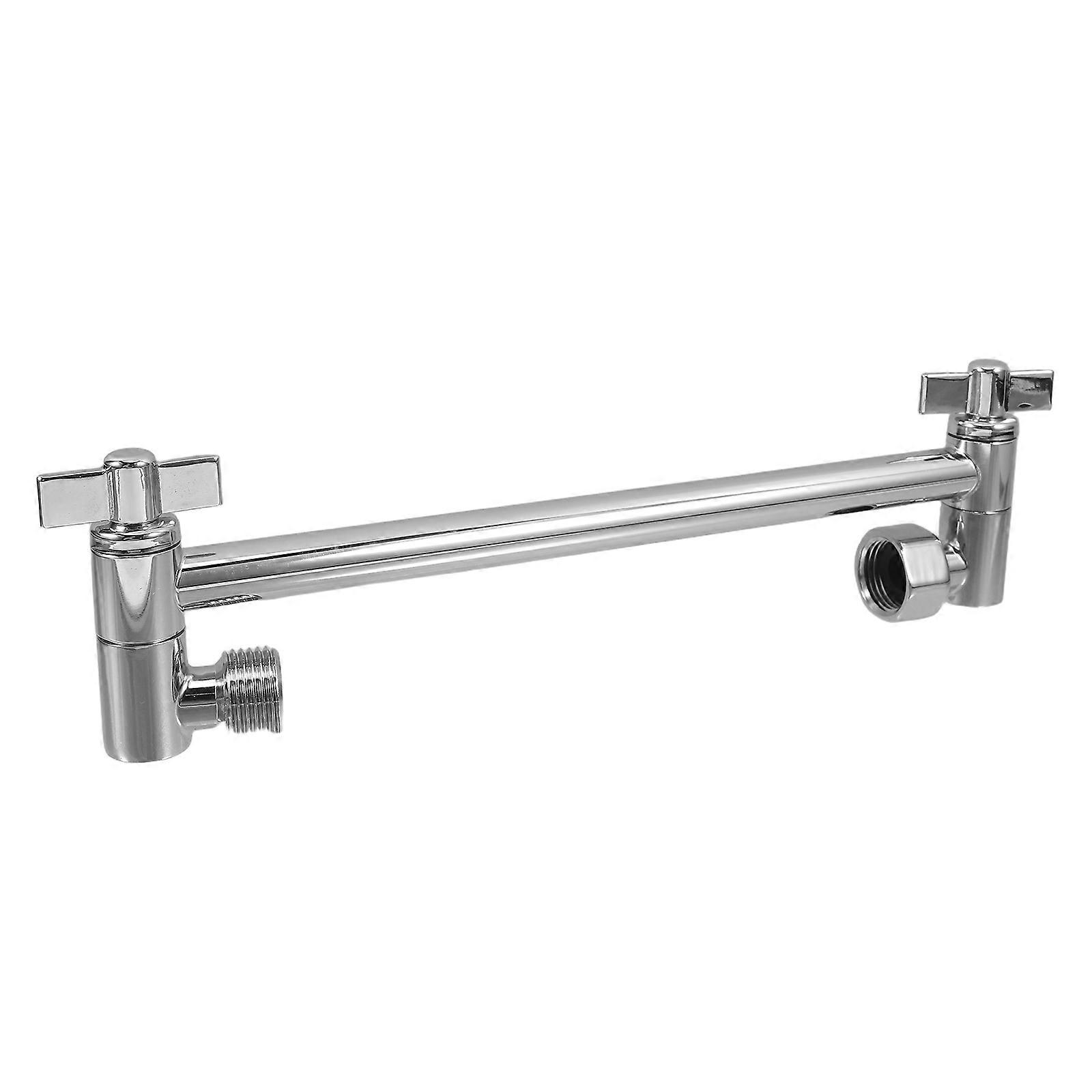 Silver Stainless Steel Shower Arm Extension for Adjustable Shower Head Use