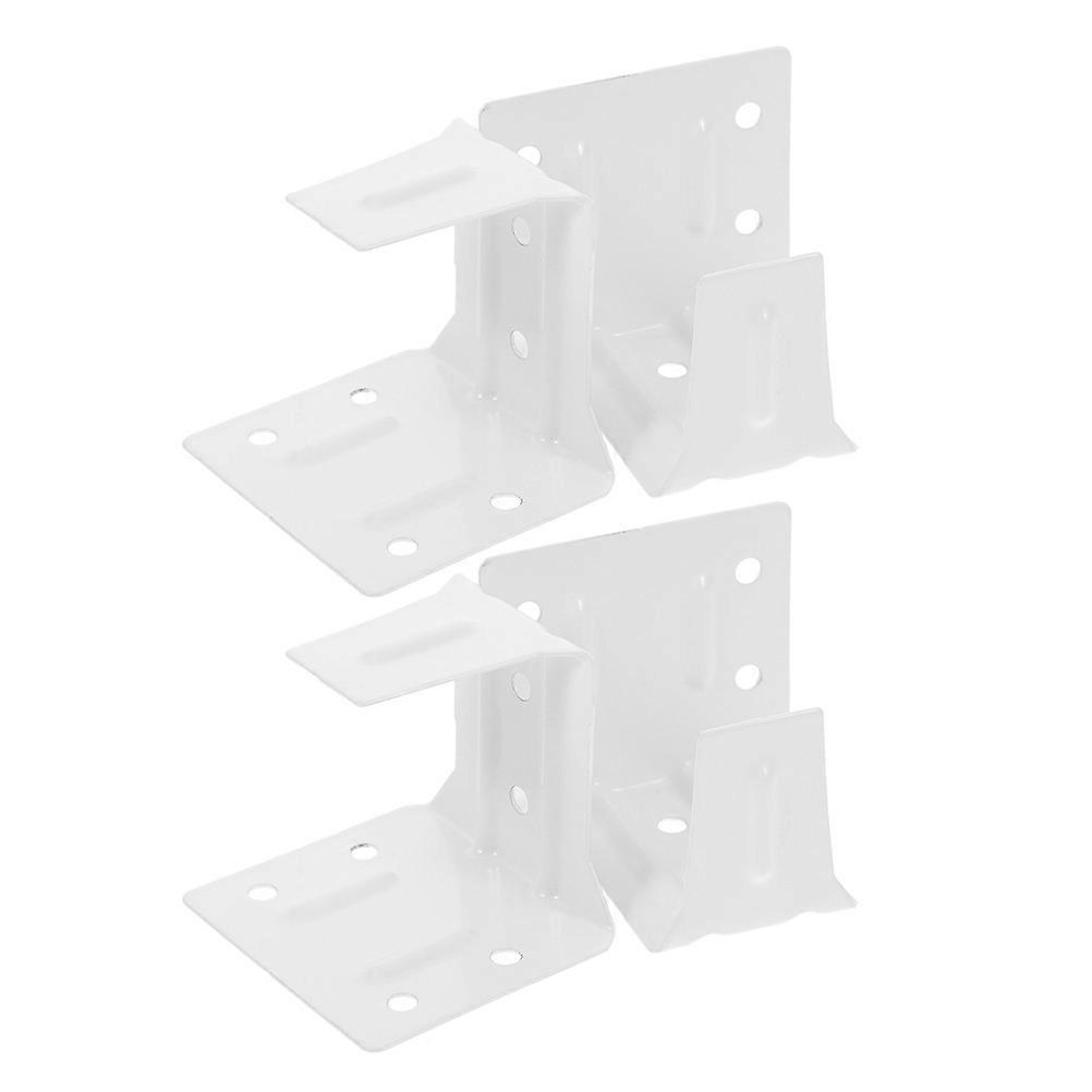 White Metal Blind Brackets for Blind Installation 4Pcs Versatile Mounting Parts