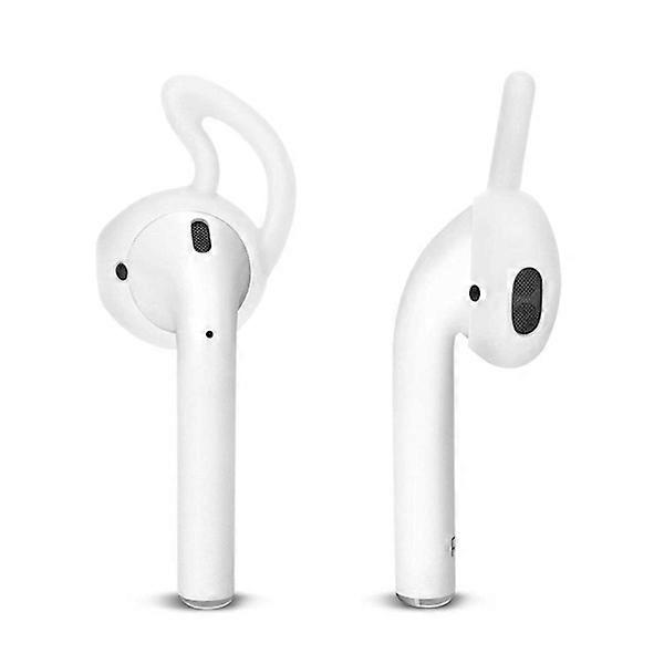 Compatible with AirPods Silicone Eartips with Hook Earhooks Earpads white