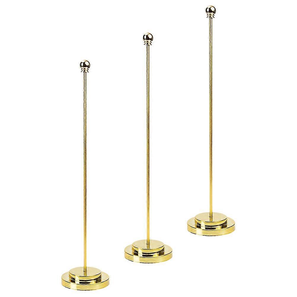 6Pcs Golden Desktop Table Flagpole Holder Made from Iron