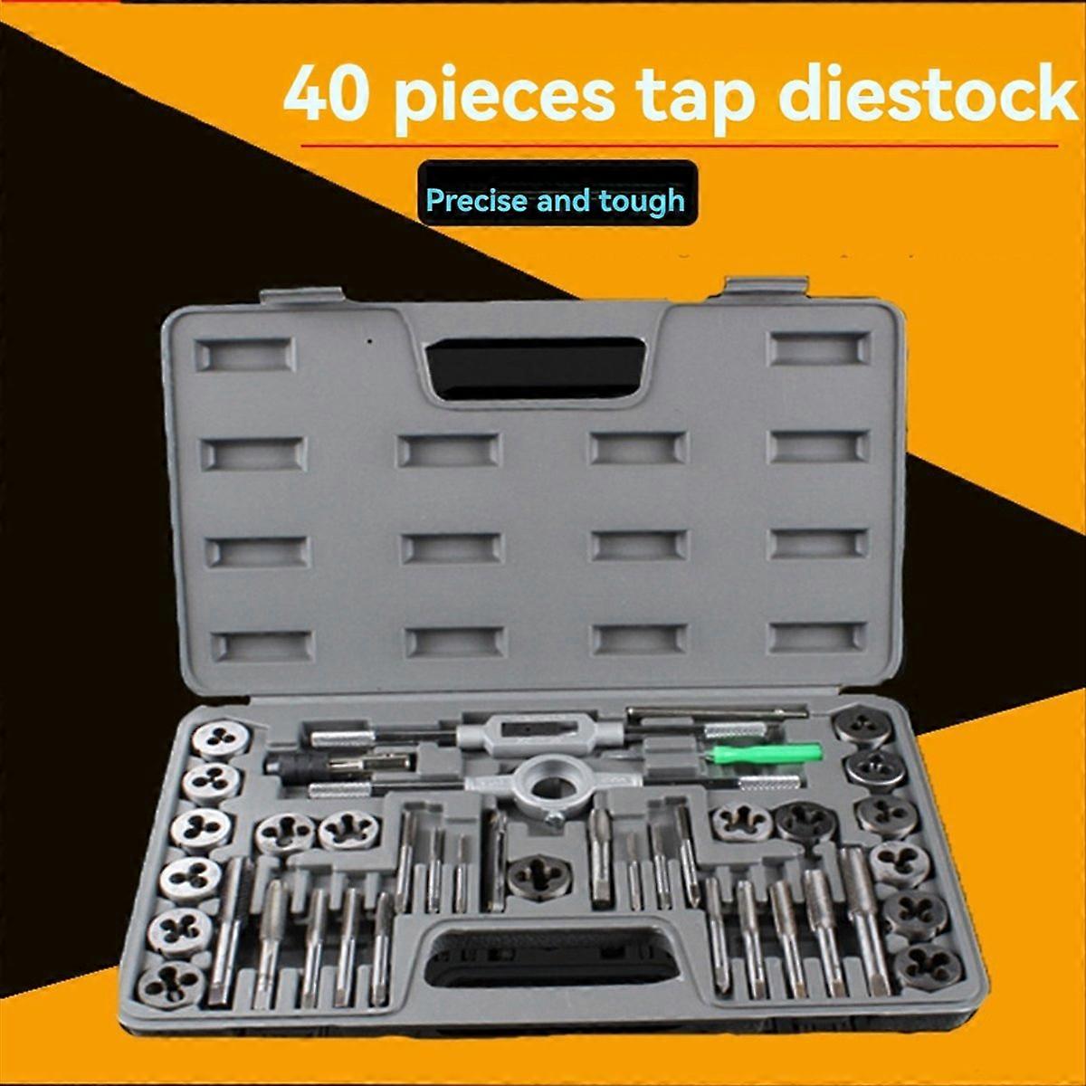 40 in 1 Tap and Die Set M3-M12 Male Thread Screw Threading Tool Kit
