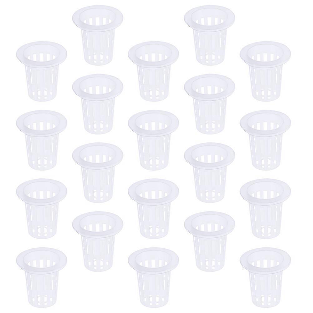 Fixed Plant Baskets Mesh Net Holder for Hydroponics Gardening 60Pcs White
