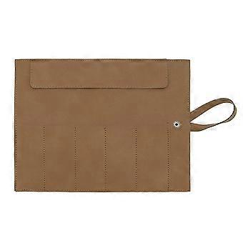 Watch Band Case Organizer,PU Leather Travel Watch Case Watch Roll Organizer,Watch Band Portable Storage Bag Dark Brown