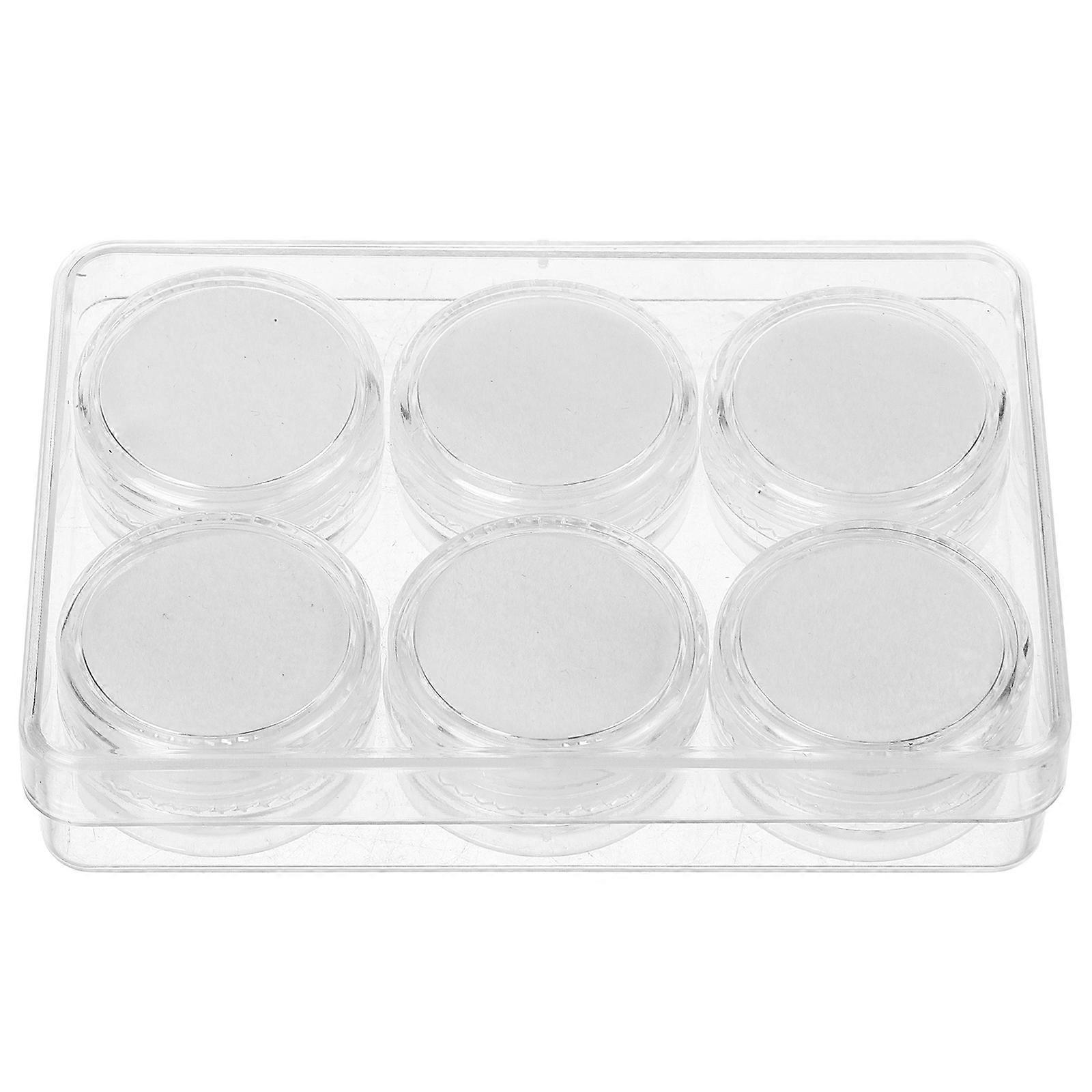 Gemstone Display Box for Storage Acrylic Box with Lid 1Set 6 Grids