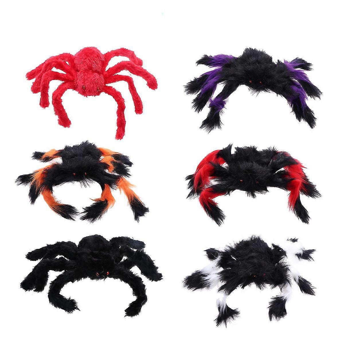 Prank Spider Simulation 6Pcs Halloween Gadgets for Scary Party Decor