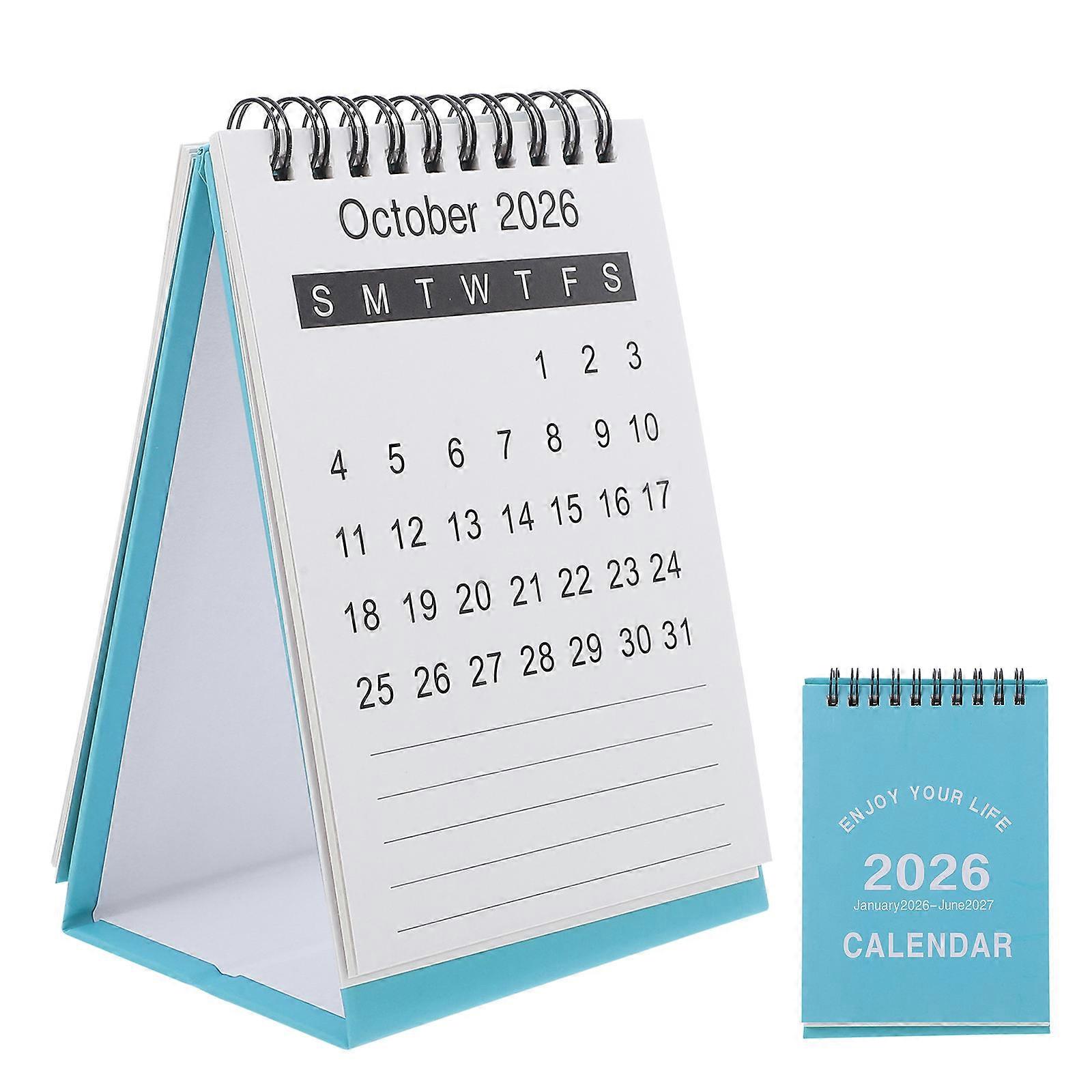Small Desk Calendar 2026 with Flip Design for Office Use