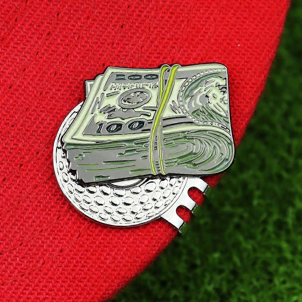 Clip de chapeau marqueur de balle magn��tique Kirsite Dollar Clip de chapeau magn��tique Unique facile �� enlever Dollar am��ricain Clip de chap