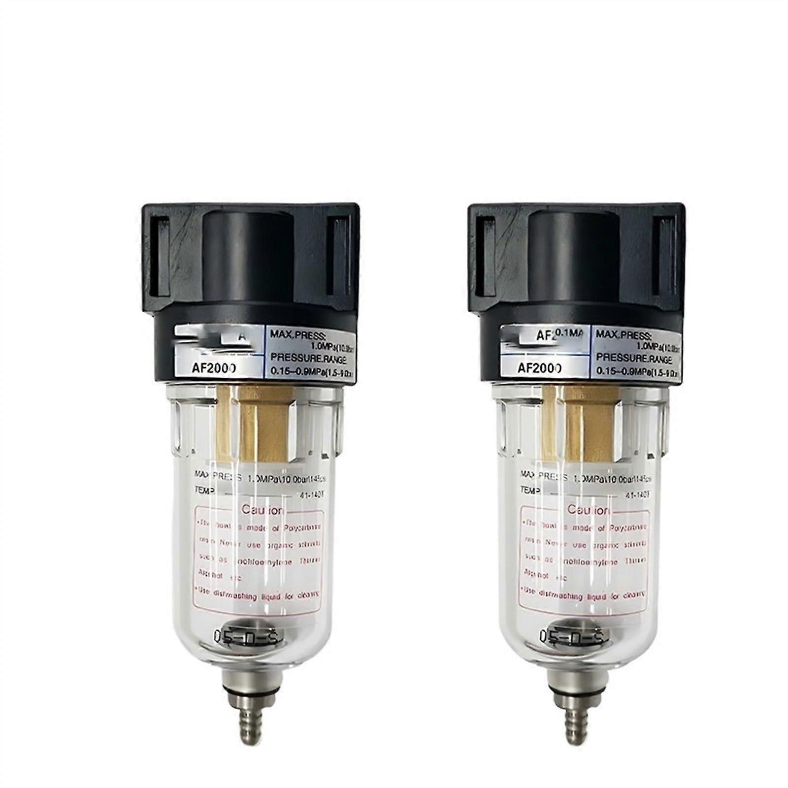 AF2000 Pneumatic Prep Unit 1/4 In Air Filter Air Processor Copper Element Oil And Water Separator Auto Drain BT602x2