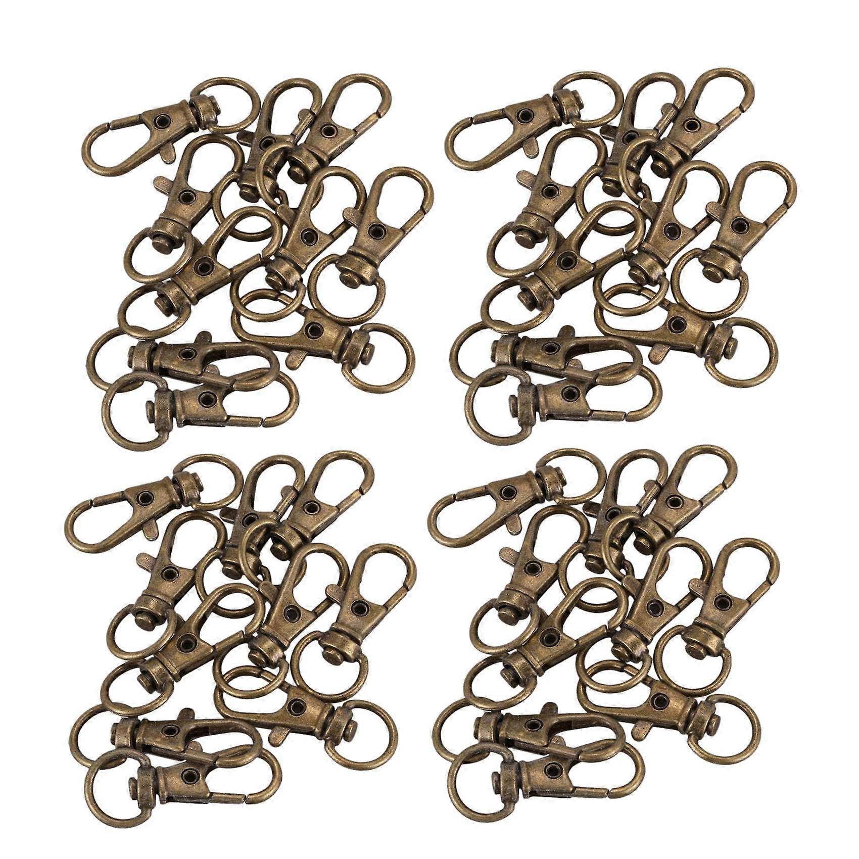 10pcs Metal Clasp Swivel Trigger Clips Snap Hooks Copper