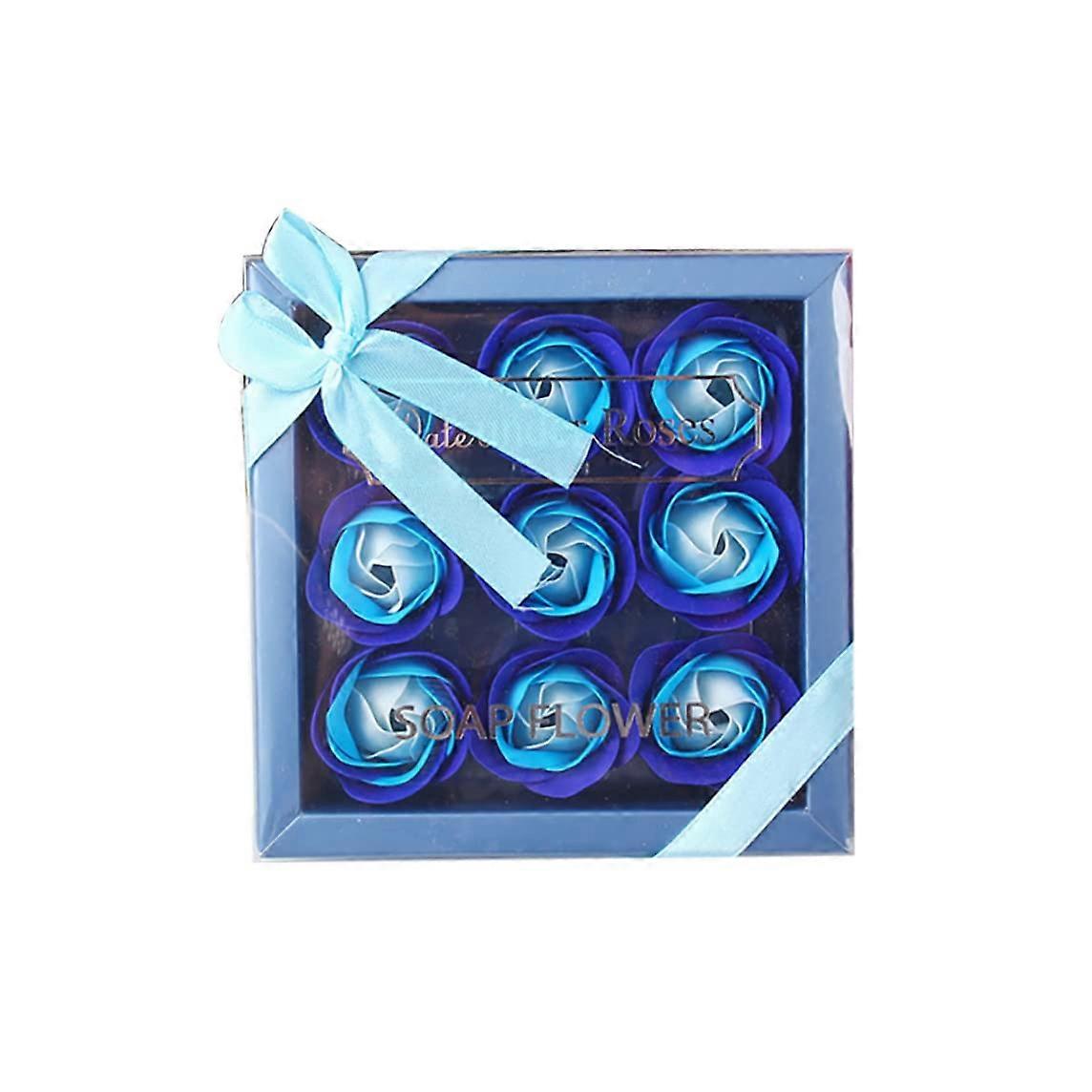 Blue Scented Bath Roses Gift Set for Aromatic Relaxation Therapy and Luxurious Bath Experience