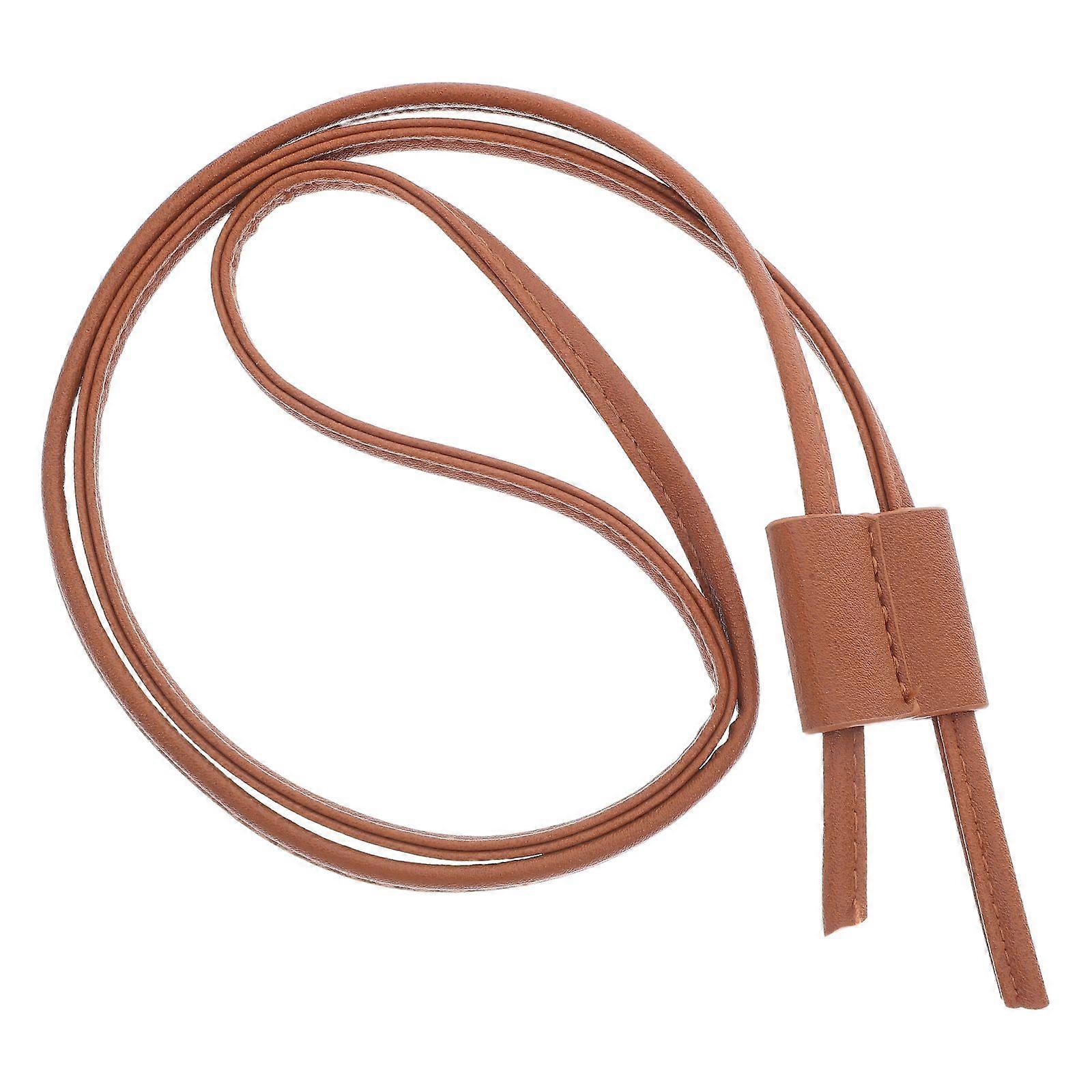 Drawstring Strap Replacement: 19.45" PU Drawstring Strap with Buckle for DIY Bucket Bag - Detachable Pull Cord Replacement - Purse Making Accessories