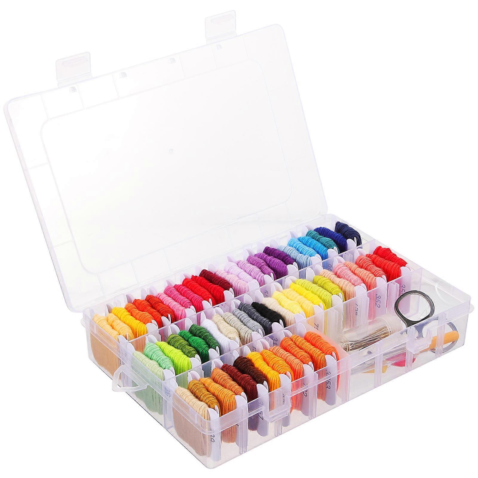 Embroidery Kit Tools Set for Diy Projects Assorted Color Durable Fine Workmanship 1 Set