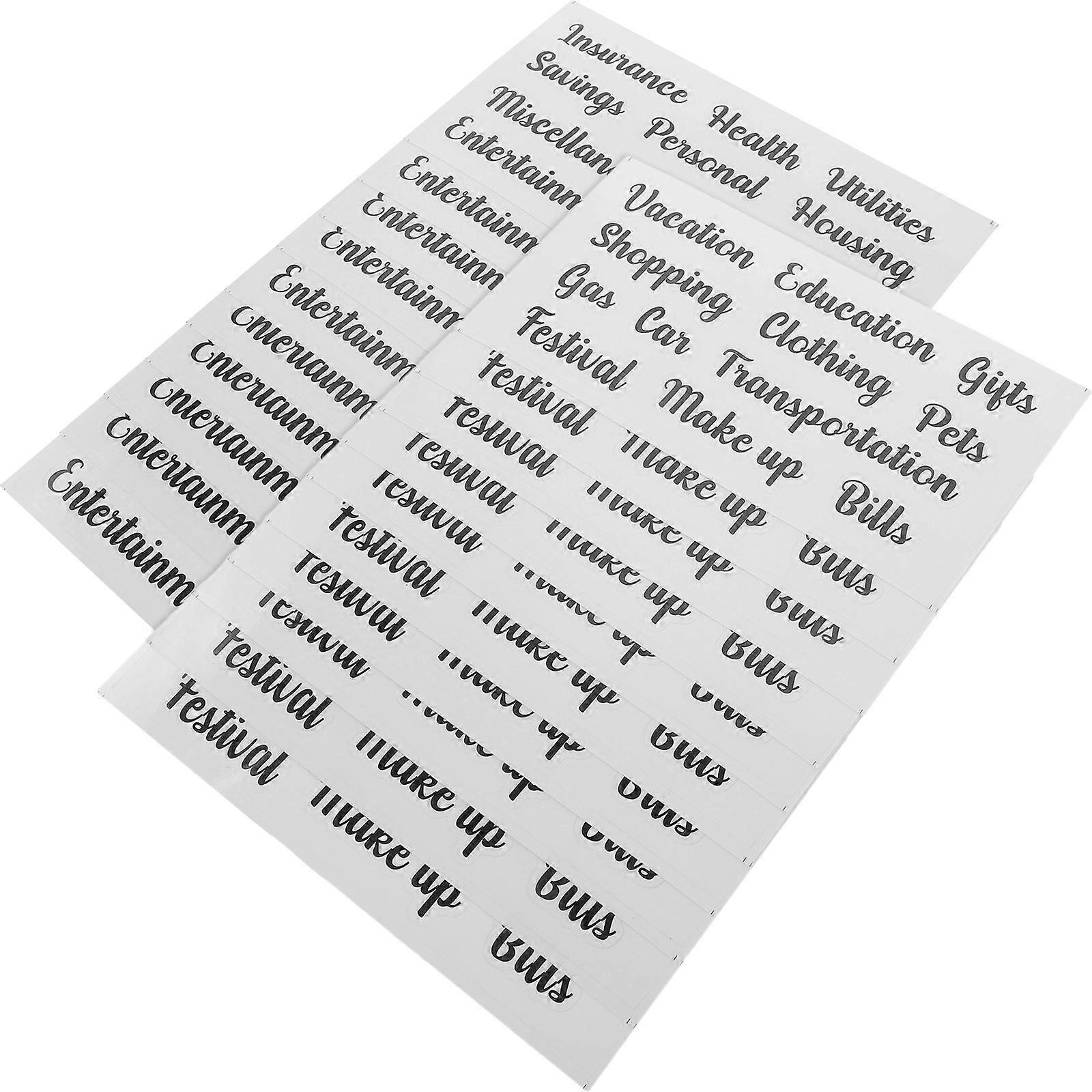 Daily Use Cash Envelope Label Sticker Alphabet Budget Multi-Function 10Sets