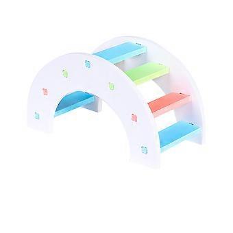 Hamsterbrug speelgoed voor hamsters, regenboogbrug met 7 kleurrijke niveaus.