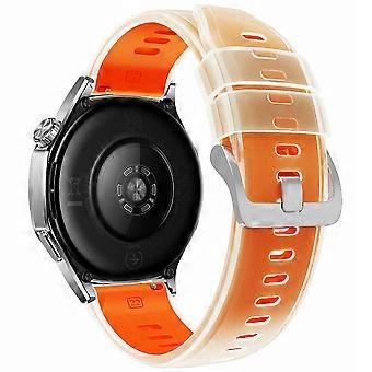 22 mm żelowy dwukolorowy pasek do zegarka Huawei Watch GT 6/5/5 Pro/4 46 mm z silikonowym paskiem z szybkim zapięciem