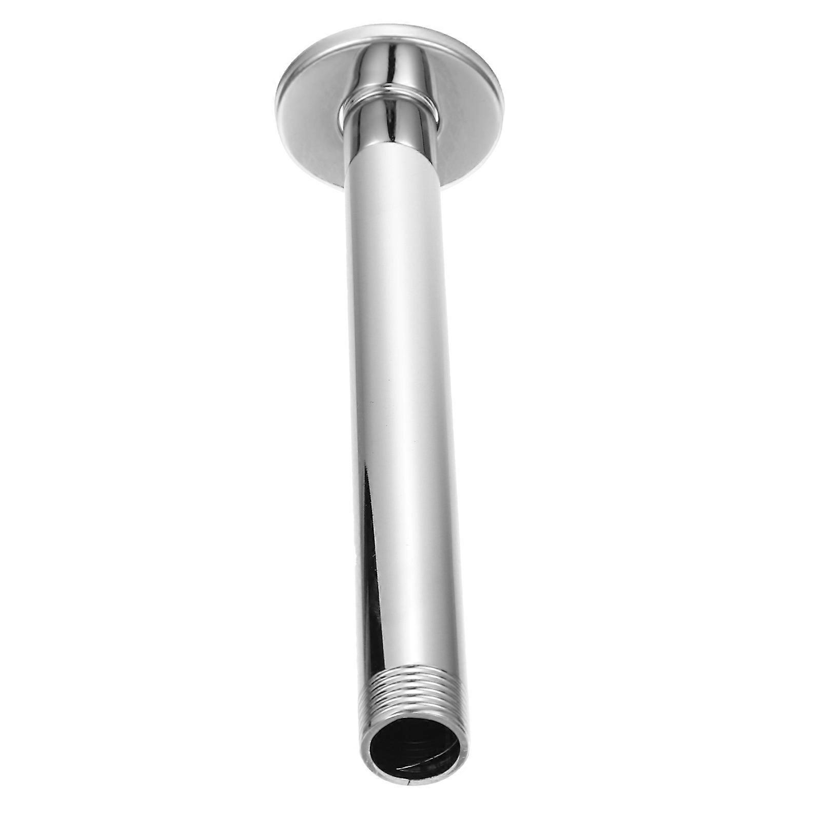Shower Arm Extension Connector Wall Mount Silver 20x1.5cm Bathing Efficiency 1Pack