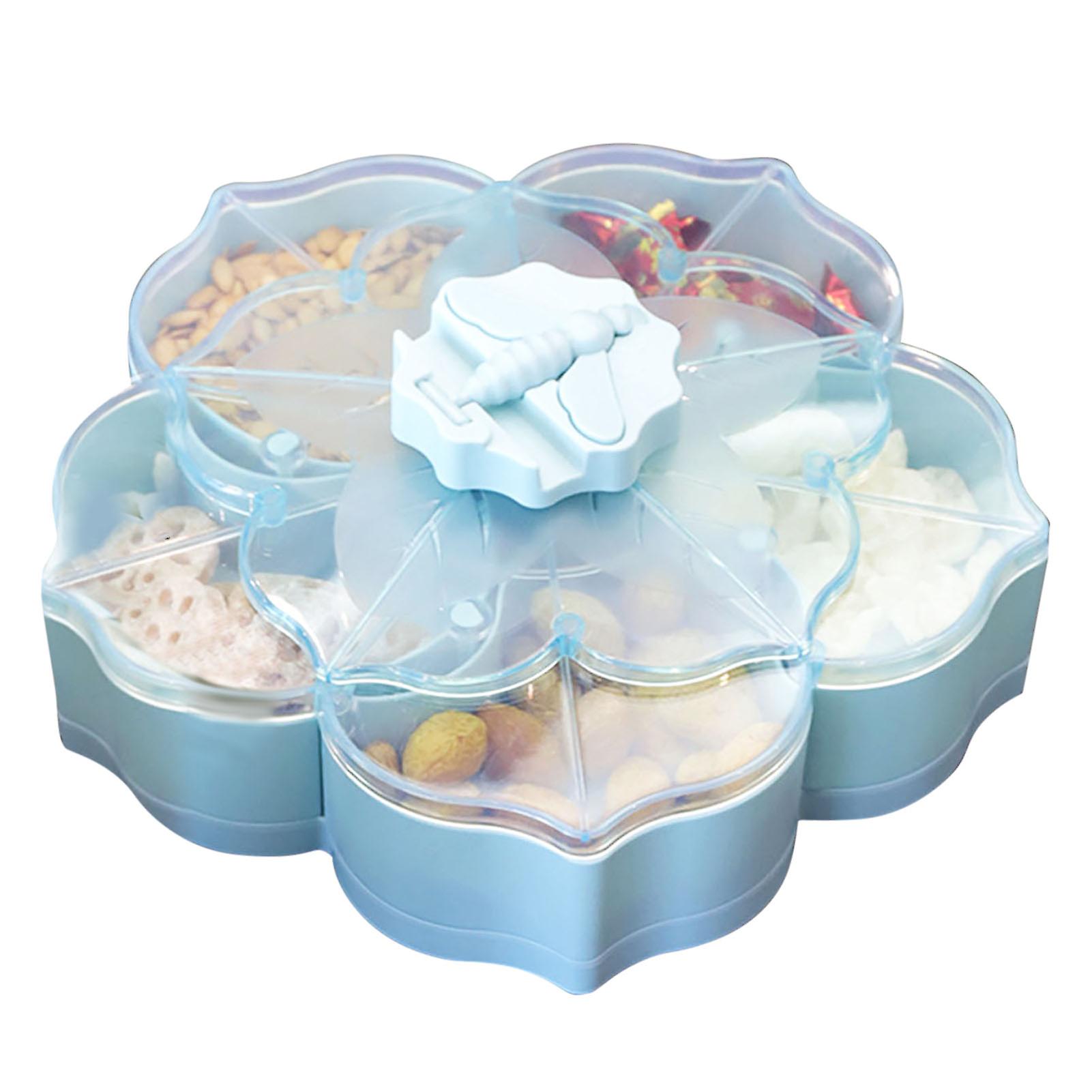 Rotating Snack Tray Creative Flower-shaped Fruit Nut Candy Storage Box