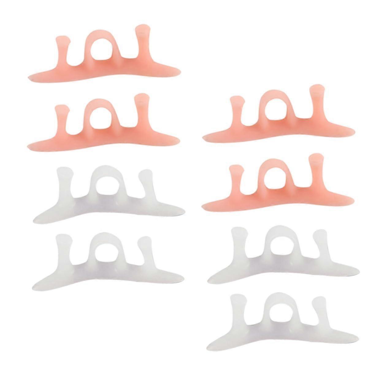 Toe Separators for Bunion Relief, Soft Gel Spacers for Toe Alignment and Overlapping Toes, 4 Pairs