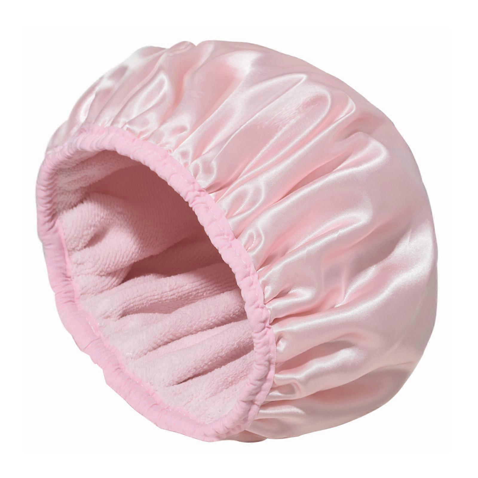 Waterproof Shower Cap for Women with TripleLayer Protection and Soft Microfiber Lining, Large Adjustable
