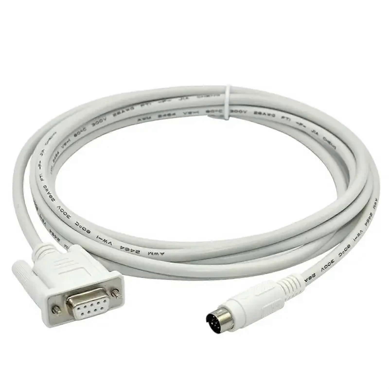 RS232 PLC Programming Cable Compatible with MCGS HMI Touch Panel FX Series,5m White, Speed Transfer