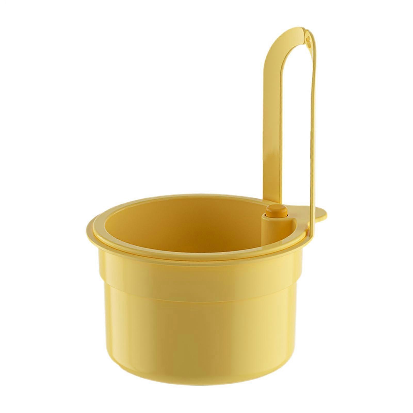 Sink Strainer Basket with Automatic Residual Remover, SpaceSaving Faucet Mount for Small Sinks