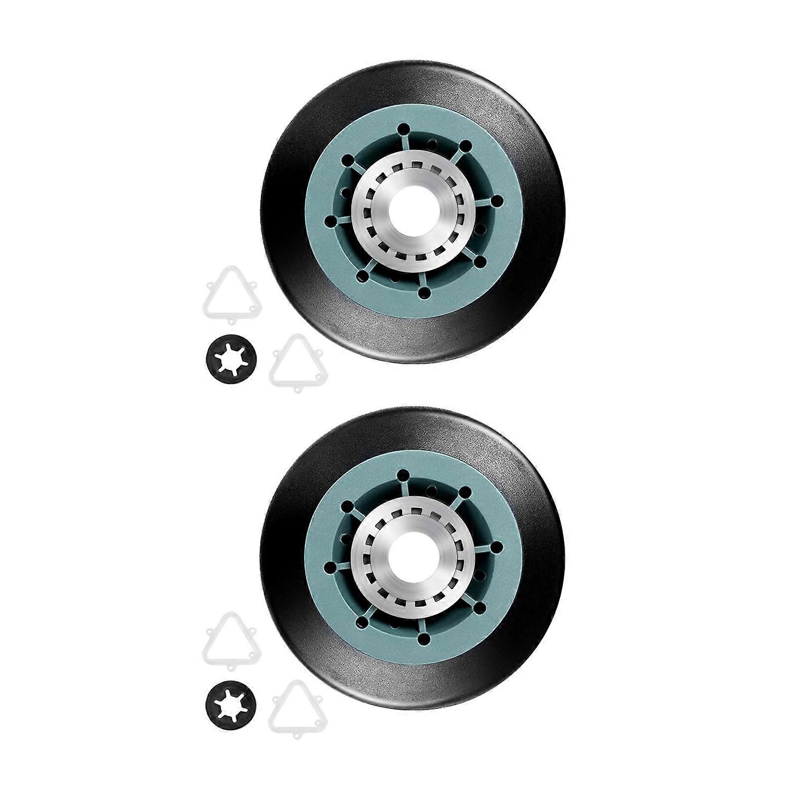 2 Pack Replacement Set for Dryer Drum Rollers Offering Easy Installation and Enhanced Durability for Prolonged Use Multicolor
