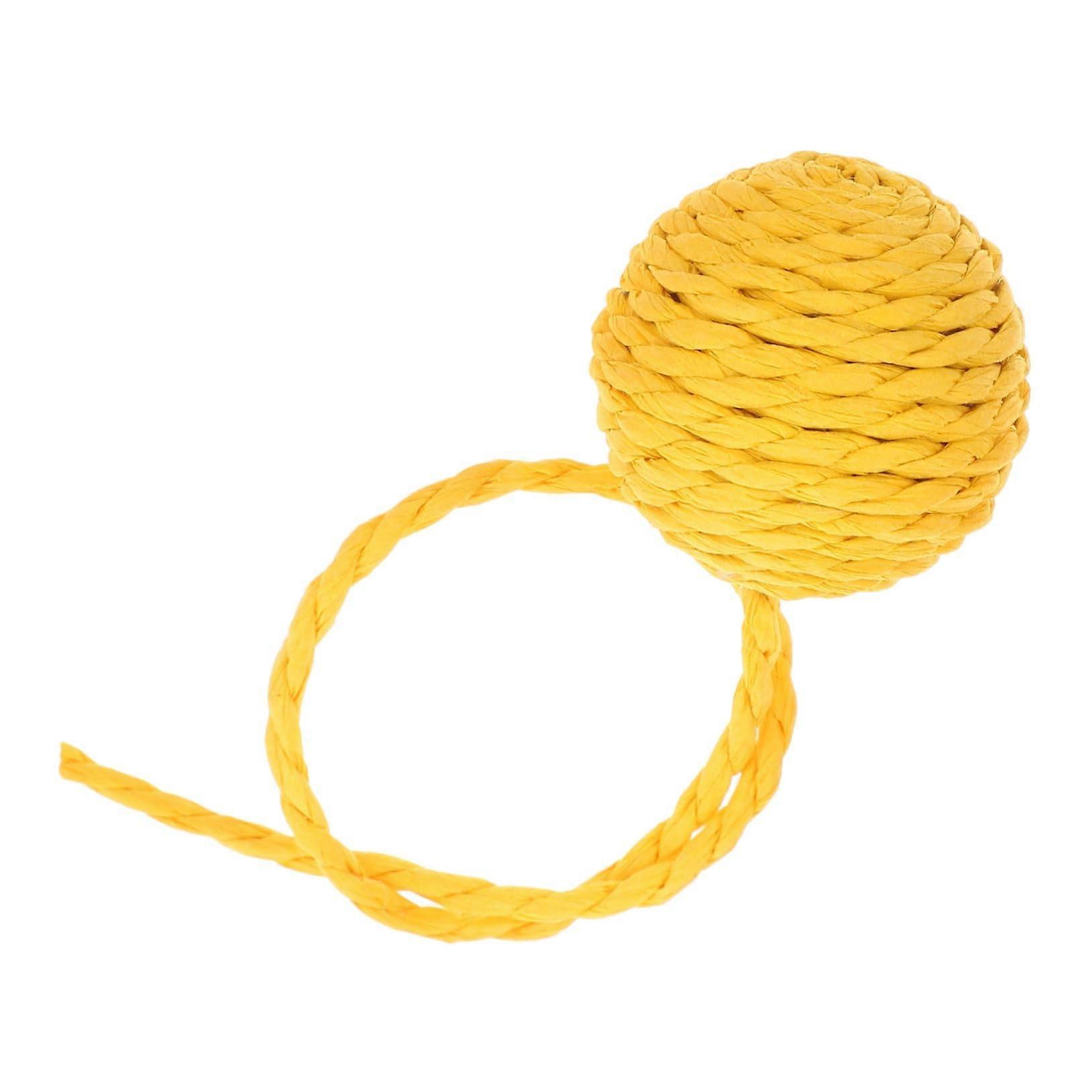 Cat Tree Accessories Sisal Rope Cat Balls with Tails for Scratching Post Interactive Chewing Play