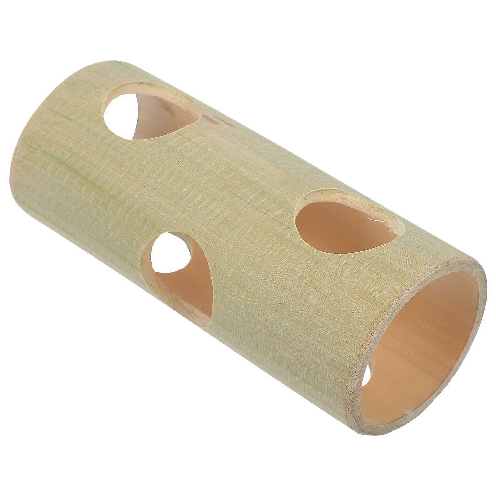 Hamster Cylinder Tunnel Bamboo Hideout Resting Tunnel Hut Exploring Tunnel Random Style