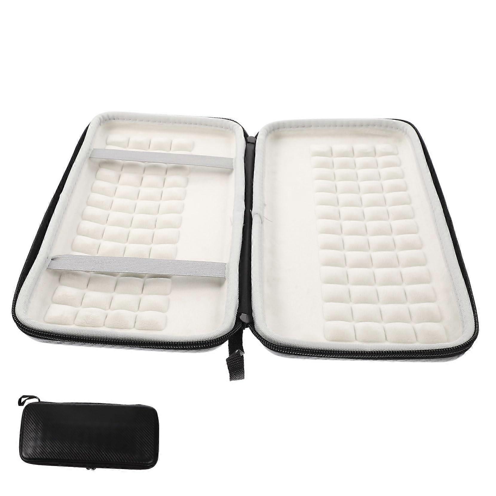 Leather Mechanical Keyboard Carrying Case with ImpactResistant Padding for Compact Travel Use
