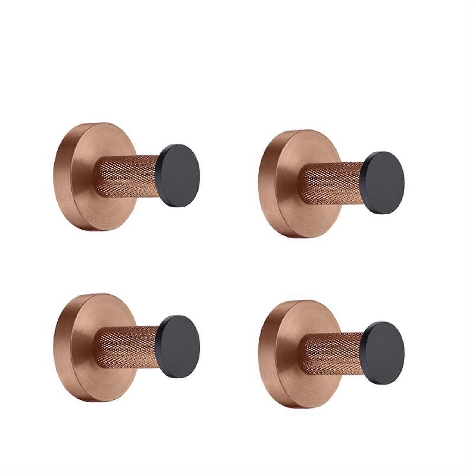 Bathroom Hooks Set Rose Gold Black Rustproof Wall Mounted Towel and Robe Hooks 4 PCS