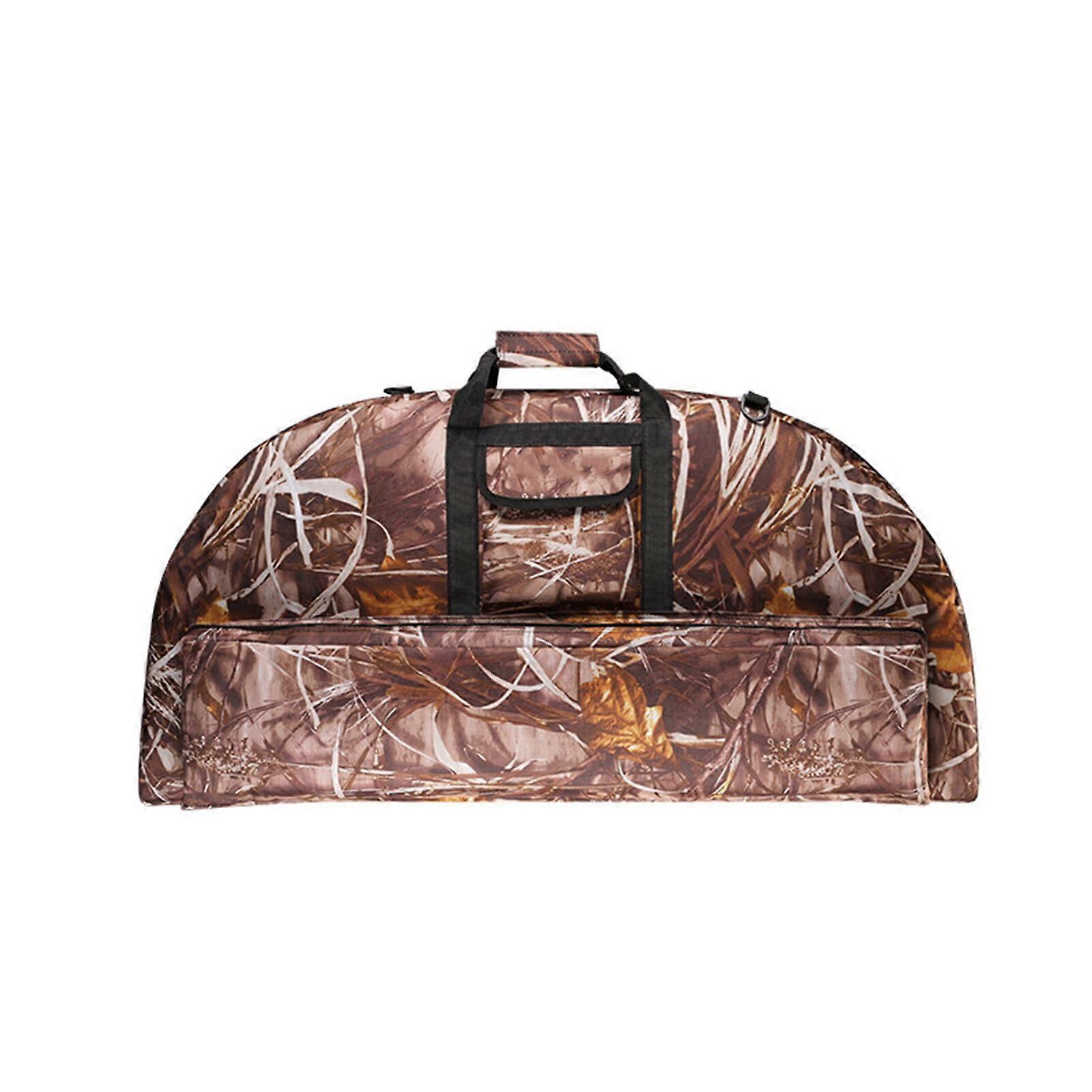 Compound Bow Case with Arrow Pocket Camouflage 95cm Durable Canvas Archery Bow Bag