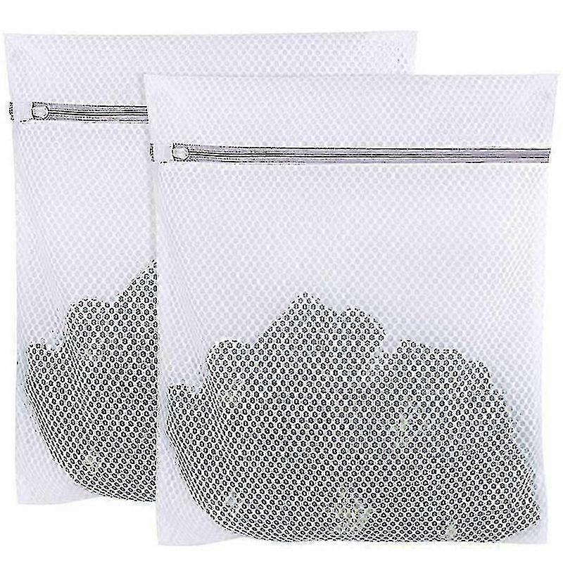 Extra Large Mesh Laundry Bag,2pack Zippered Polyester Laundry Wash Bag