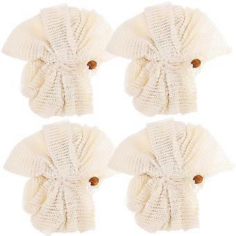 4-teiliges Peeling-Duschhandtuch-Set für sanfte Haut und reichhaltigen Schaum