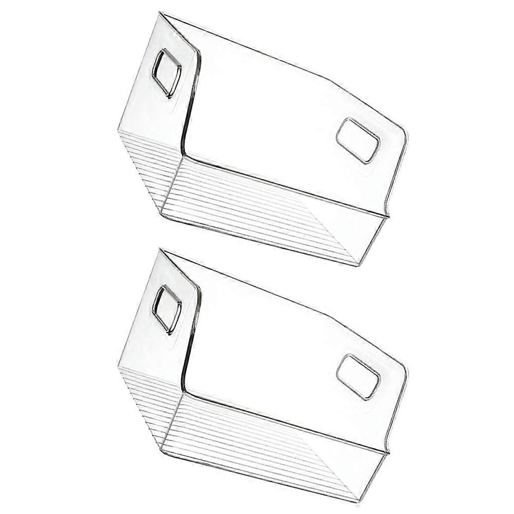 Kitchen Organizer Food Serving Bin for Fruit Storage Container 2Pcs Clear Plastic