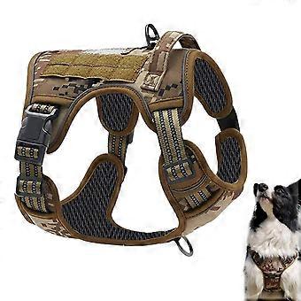Reflective Camouflage No Pull Dog Harness for Large Dogs with Adjustable Fit and Double DRing Safety