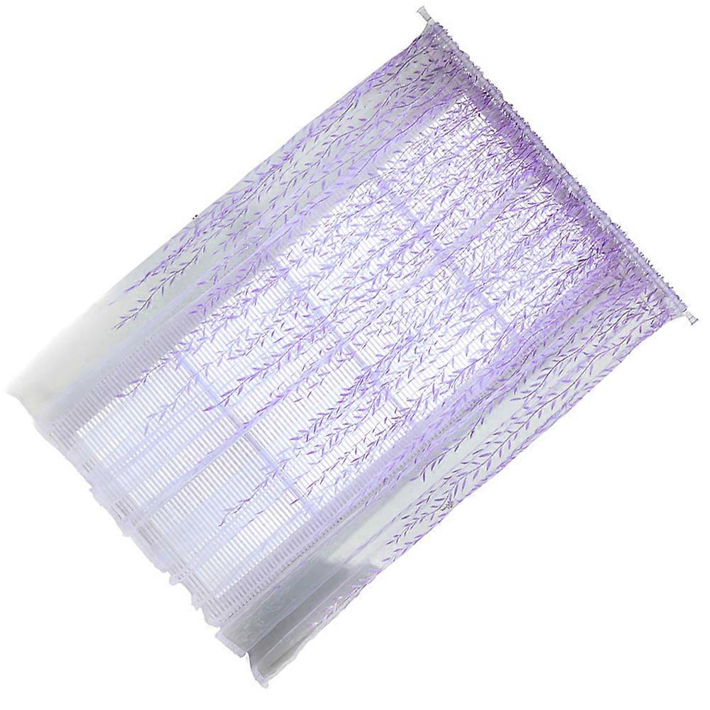 Window Screen Willow Leaves Printed Window Sheer for Room Privacy