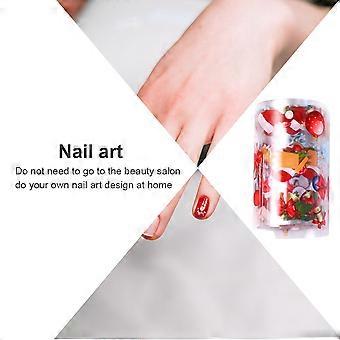 Weihnachtliche Nagelkunst-Aufkleber zur Dekoration, 10 Rollen, verschiedene Farben