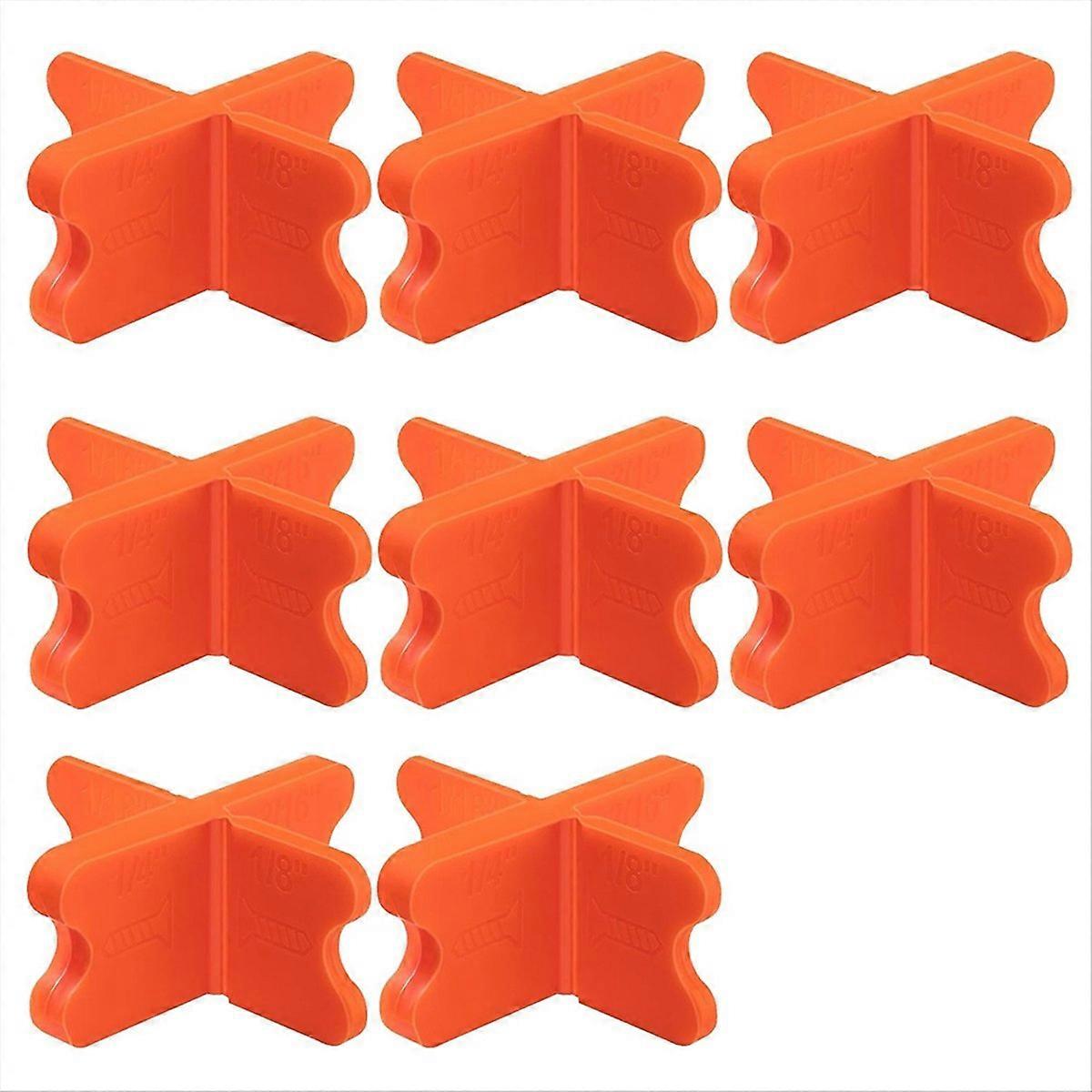 8 Pcs Deck Spacer Tool,4 Thicknesses Deck Board Spacers,Orange