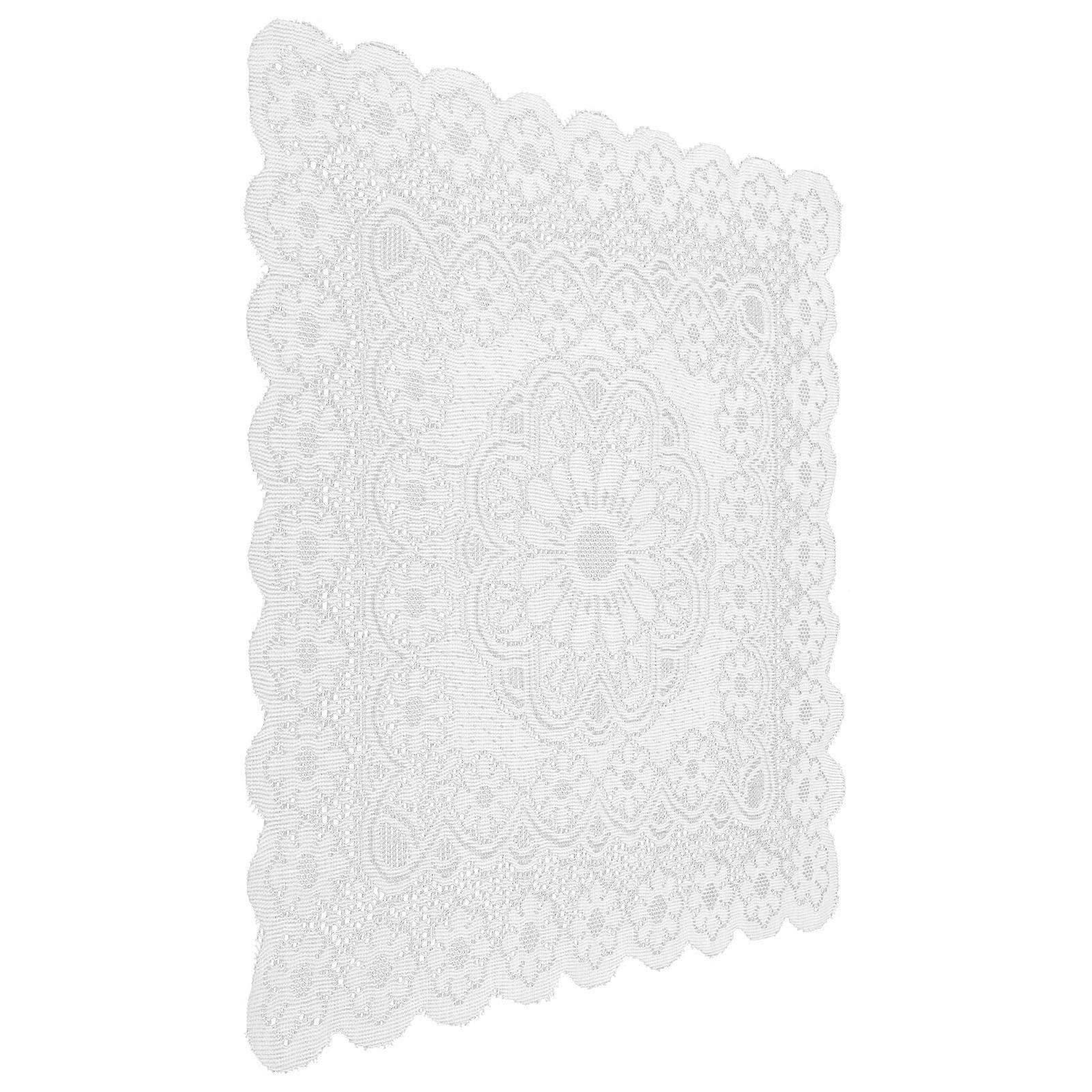 White Lace Dust Cover for Nightstands Decorative Use
