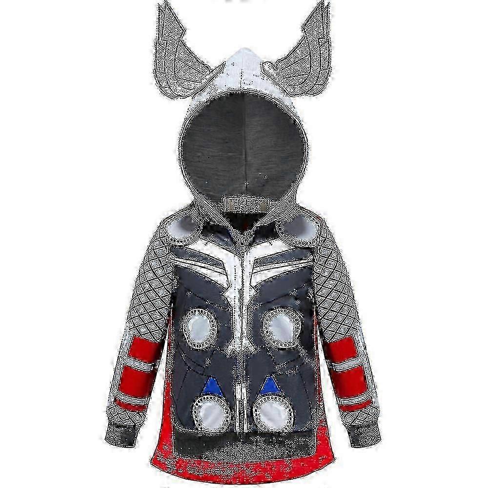 Boys' Spider-man Hooded Jacket 3~8 Years Old Children's Zip-up Hoodie