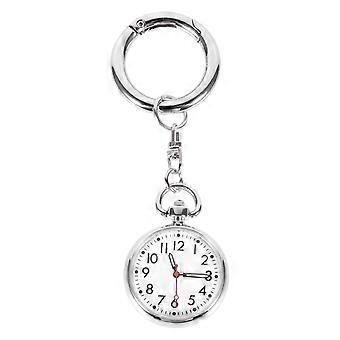 Nurse Pocket Watch Durable Luminous Pocket Watch Professional Use Silver Keychain Design for Medical Professionals 1Set