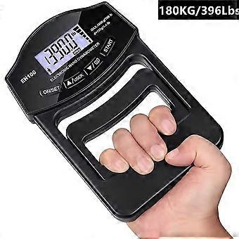Miniaturowy, cyfrowy dynamometr ręczny o udźwigu 396 funtów/180 kg z ekranem LCD do treningu przedramion i podnoszenia ciężarów.